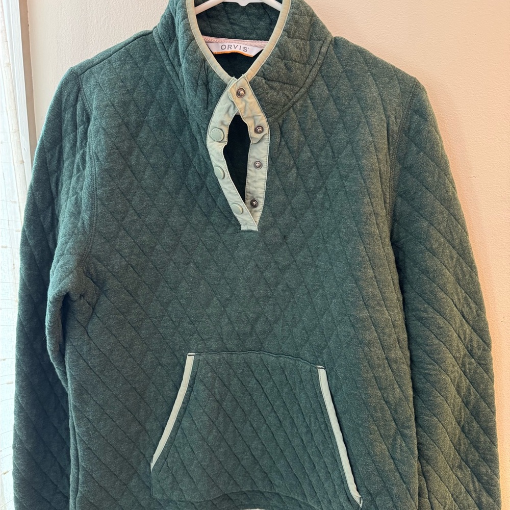 Orvis Women's Green Quilted Sweater